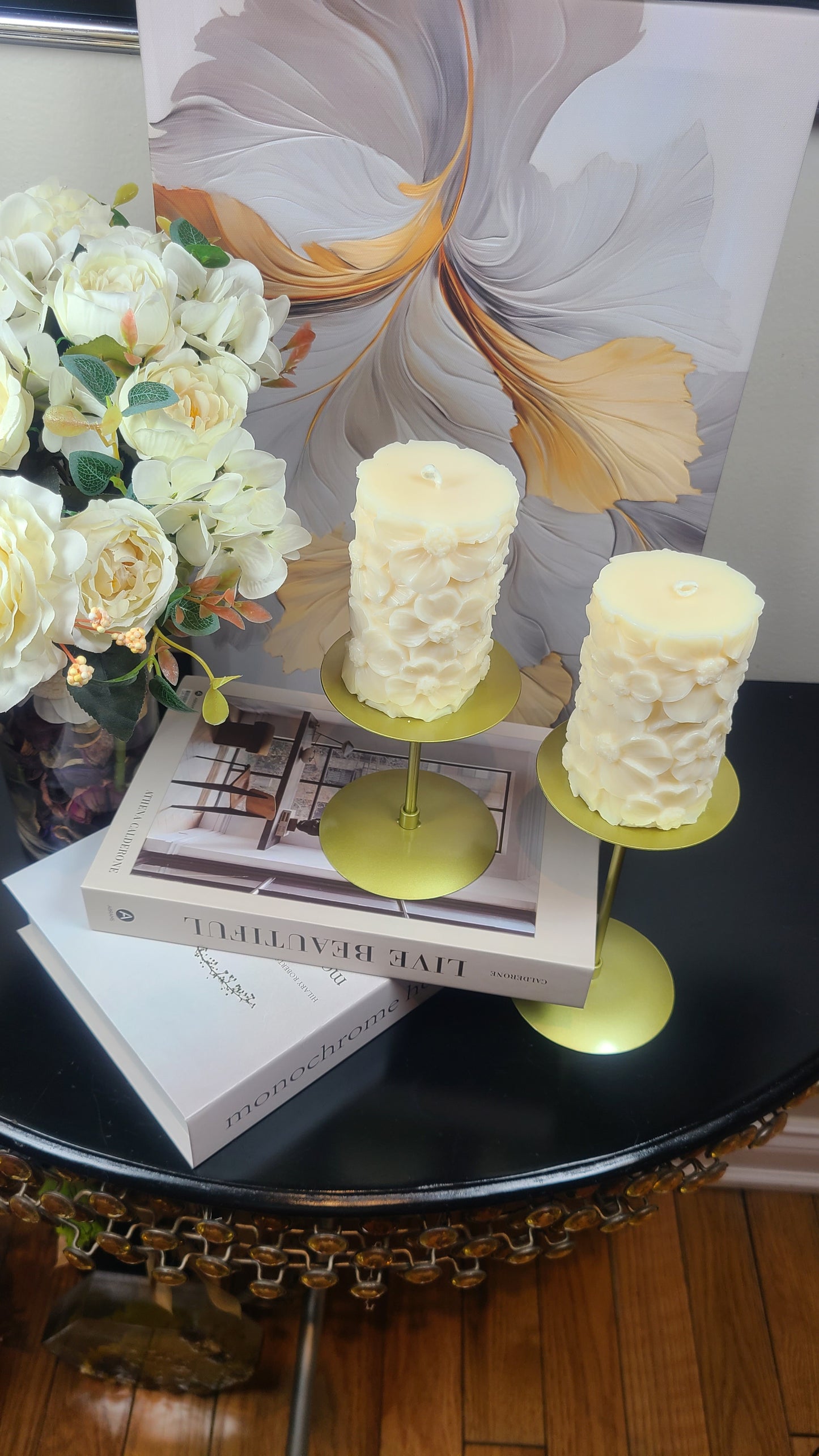 FLOWER PILLAR Decorative Candle