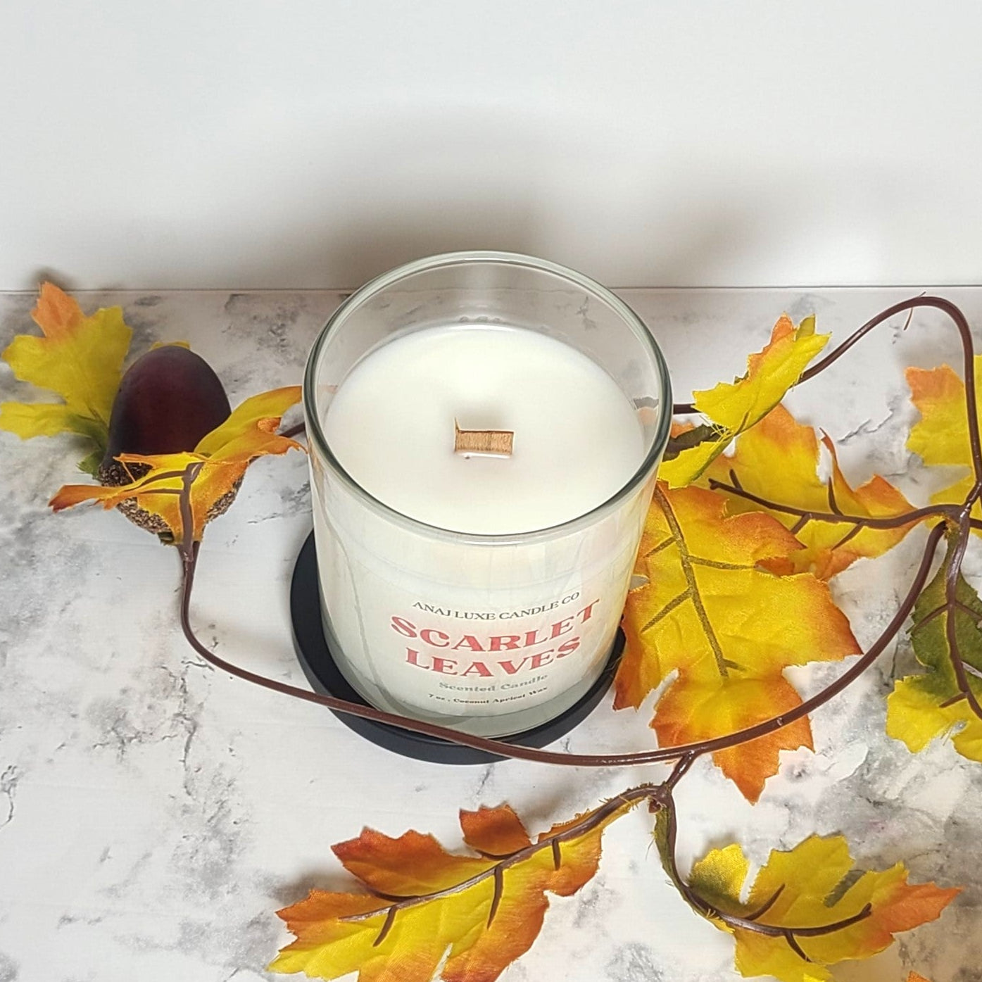 SCARLET LEAVES Fall Candle